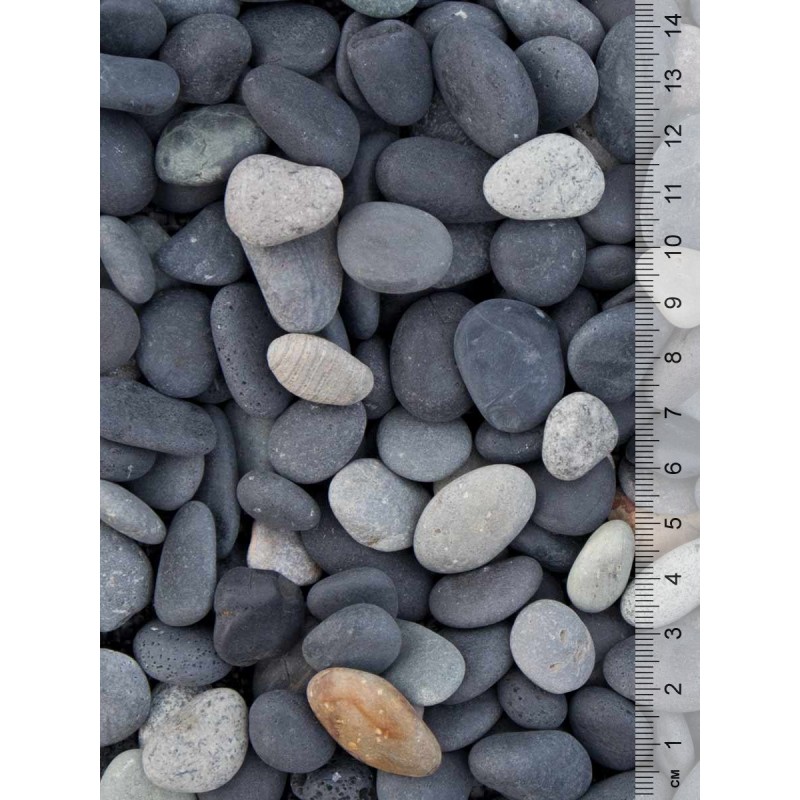 Dankzegging overspringen uitvoeren Beach Pebbles zwart / Castle grind 5-8 mm 8-16 mm 16-25 mm Formaat 16 - 25  mm Hoeveelheid 900 kg / 0.5 m3